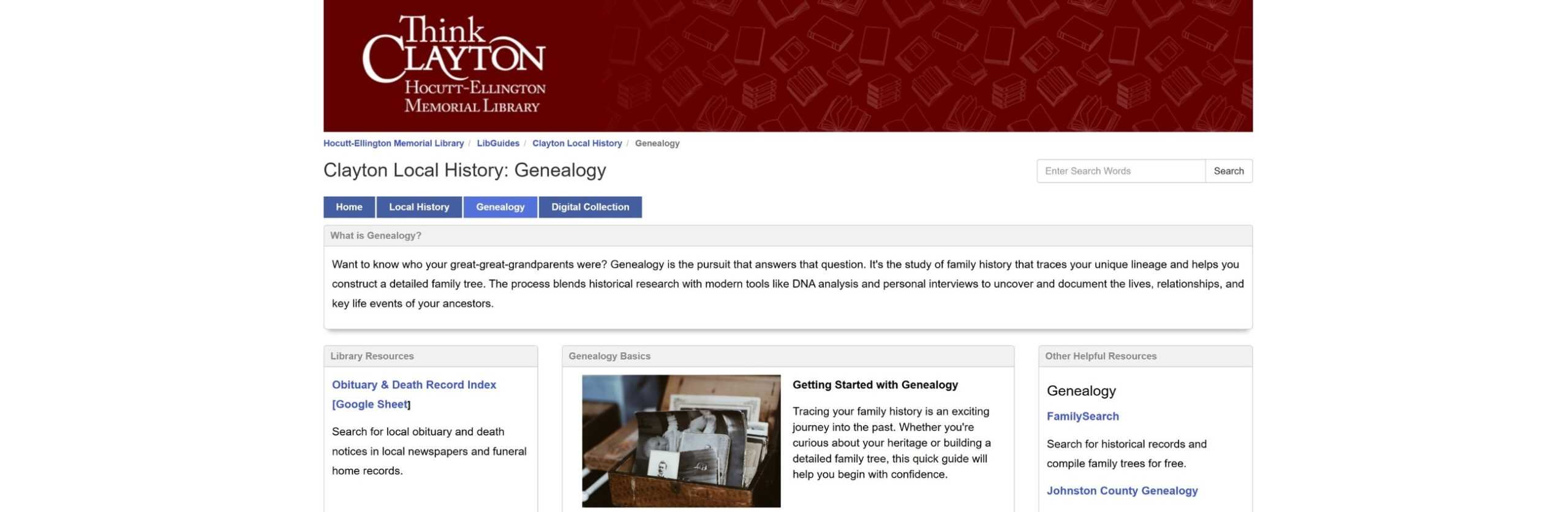 Clayton Library Makes Family History Easier to Explore